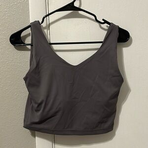 Sporty wrap back crop tank